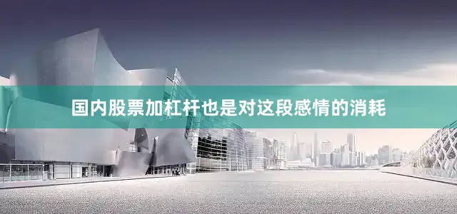 国内股票加杠杆也是对这段感情的消耗