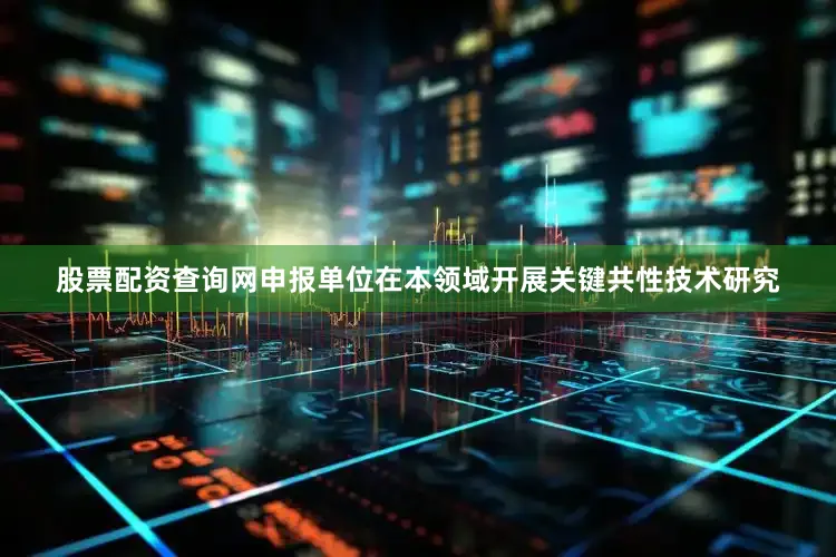 股票配资查询网申报单位在本领域开展关键共性技术研究